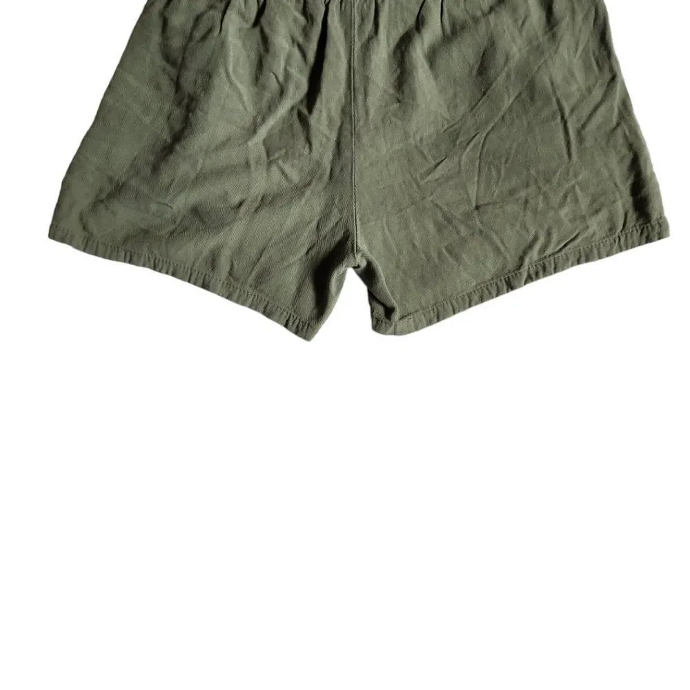 Old Navy olive green pull on belted shorts sz XL (14)
